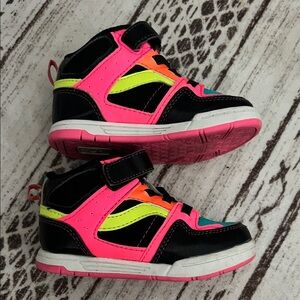 OP Kids Sneakers - Black, Pink, Neon Green